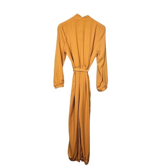 NWT Fashion Nova Stroll at the Plaza Jumpsuit. Mustard Yellow XL - Picture 11 of 16